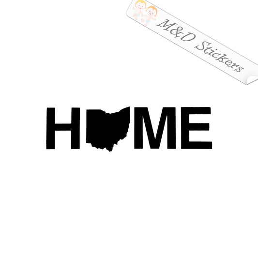 2x Ohio Shape Home Vinyl Decal Sticker Different colors & size for Cars/Bikes/Windows