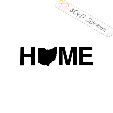 2x Ohio Shape Home Vinyl Decal Sticker Different colors & size for Cars/Bikes/Windows