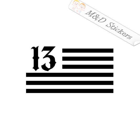 2x Betsy Ross American Flag Vinyl Decal Sticker Different colors & size for Cars/Bikes/Windows