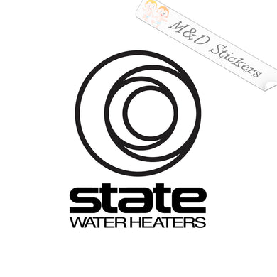 2x State water heaters Logo Vinyl Decal Sticker Different colors & size for Cars/Bikes/Windows