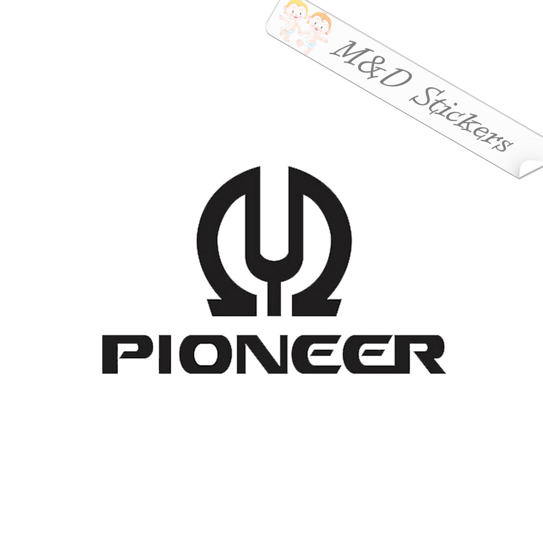 2x Pioneer Car Audio Vinyl Decal Sticker Different colors & size for Cars/Bikes/Windows
