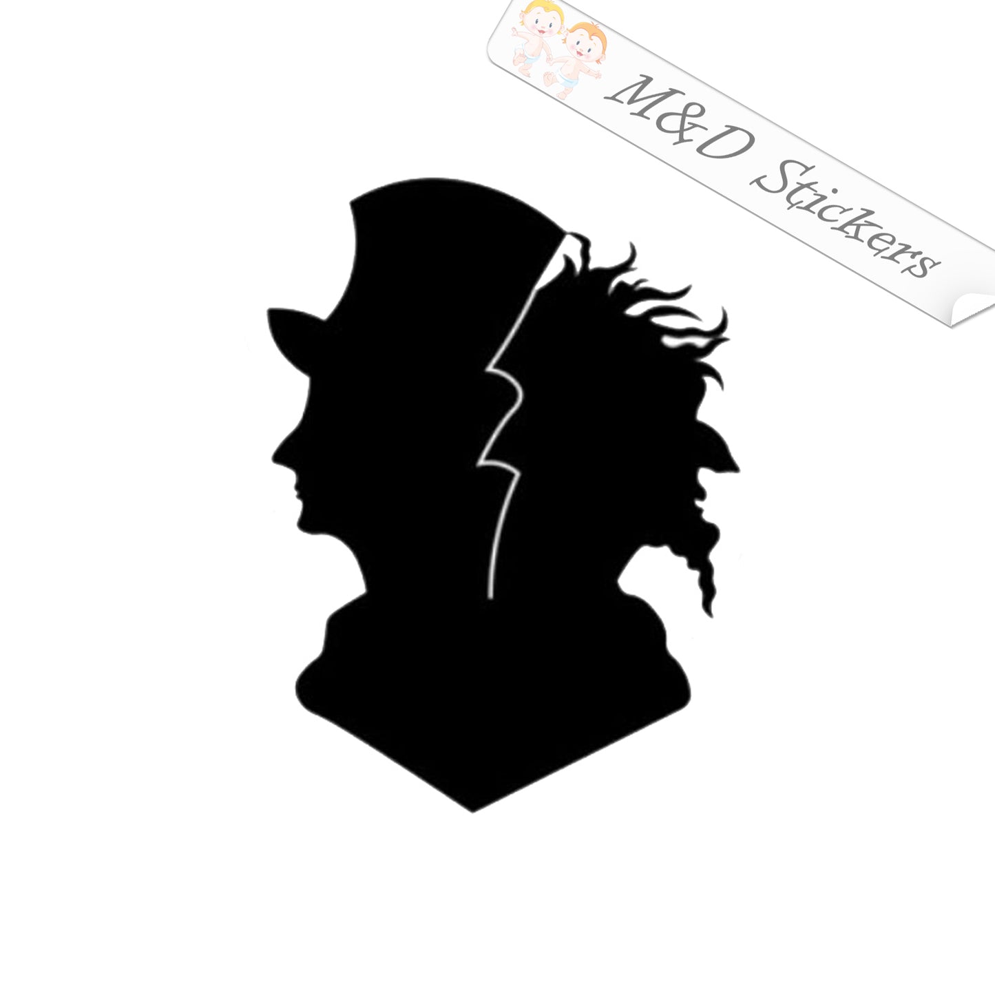 Dr Jekyll & Mr Hyde Face (4.5" - 30") Vinyl Decal in Different colors & size for Cars/Bikes/Windows