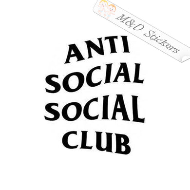 2x Anti Social Social Club logo Vinyl Decal Sticker Different colors & size for Cars/Bikes/Windows