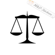 Scale Justice (4.5" - 30") Vinyl Decal in Different colors & size for Cars/Bikes/Windows