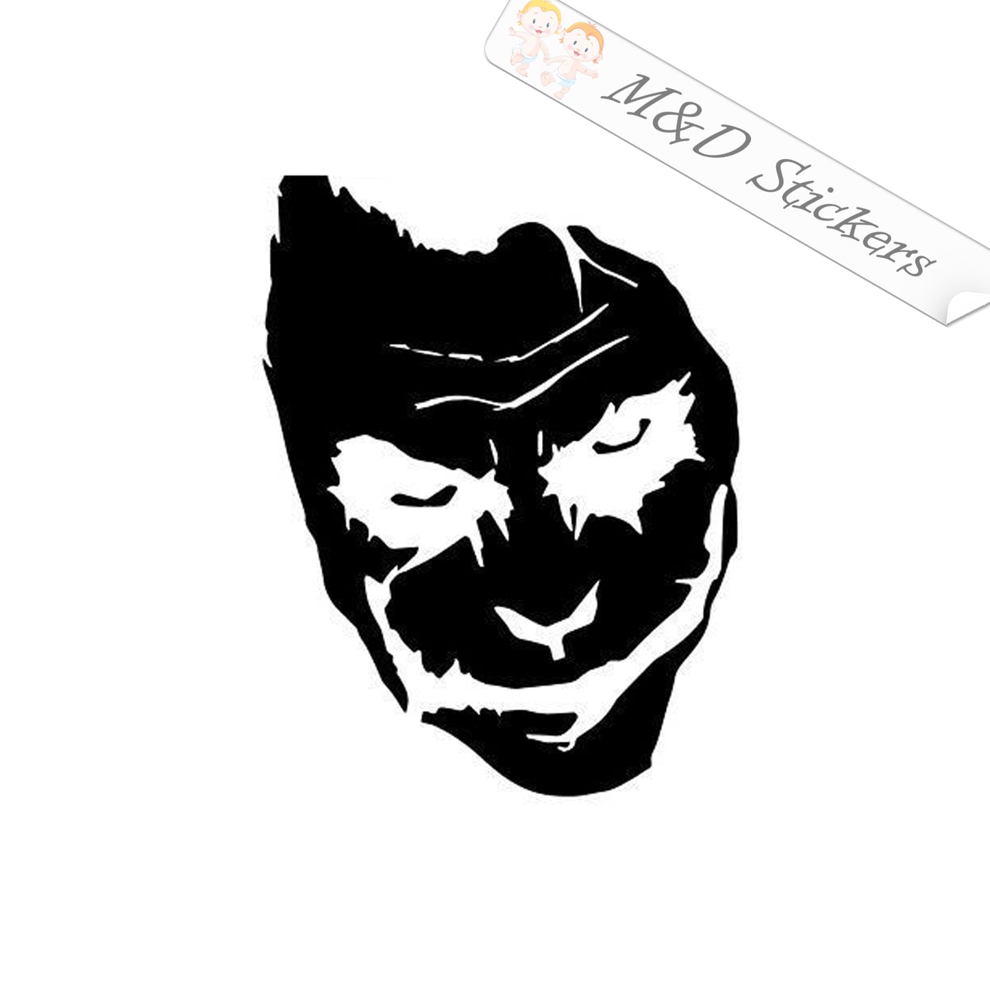 2x Joker Vinyl Decal Sticker Different colors & size for Cars/Bikes/Windows