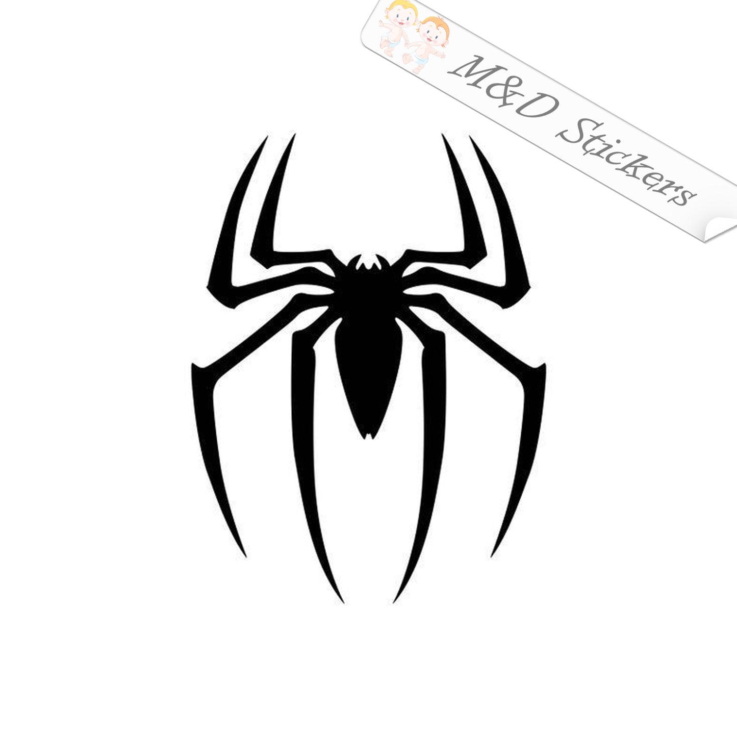 2x Spider man Vinyl Decal Sticker Different colors & size for Cars/Bikes/Windows