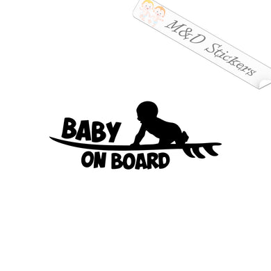 2x Baby on board Vinyl Decal Sticker Different colors & size for Cars/Bikes/Windows