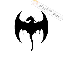 2x Dragon Vinyl Decal Sticker Different colors & size for Cars/Bikes/Windows