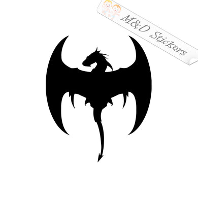 2x Dragon Vinyl Decal Sticker Different colors & size for Cars/Bikes/Windows