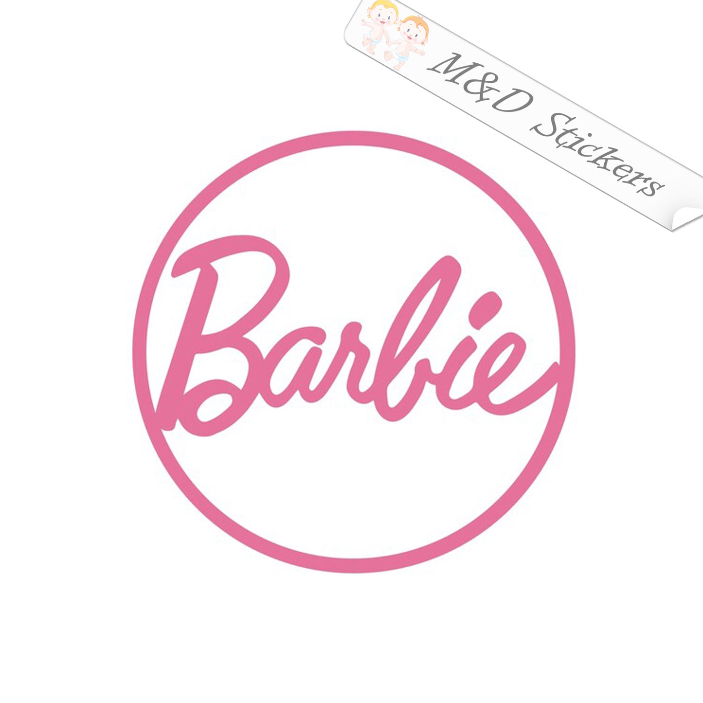 2x Barbie Vinyl Decal Sticker Different colors & size for Cars/Bikes/Windows