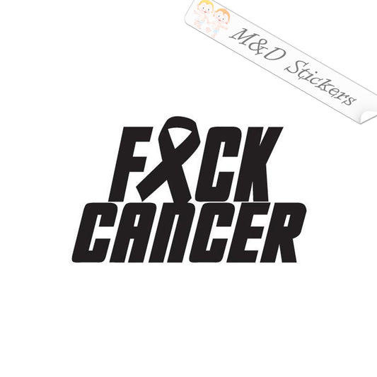2x Fuck Fck F*ck Cancer Vinyl Decal Sticker Different colors & size for Cars/Bikes/Windows