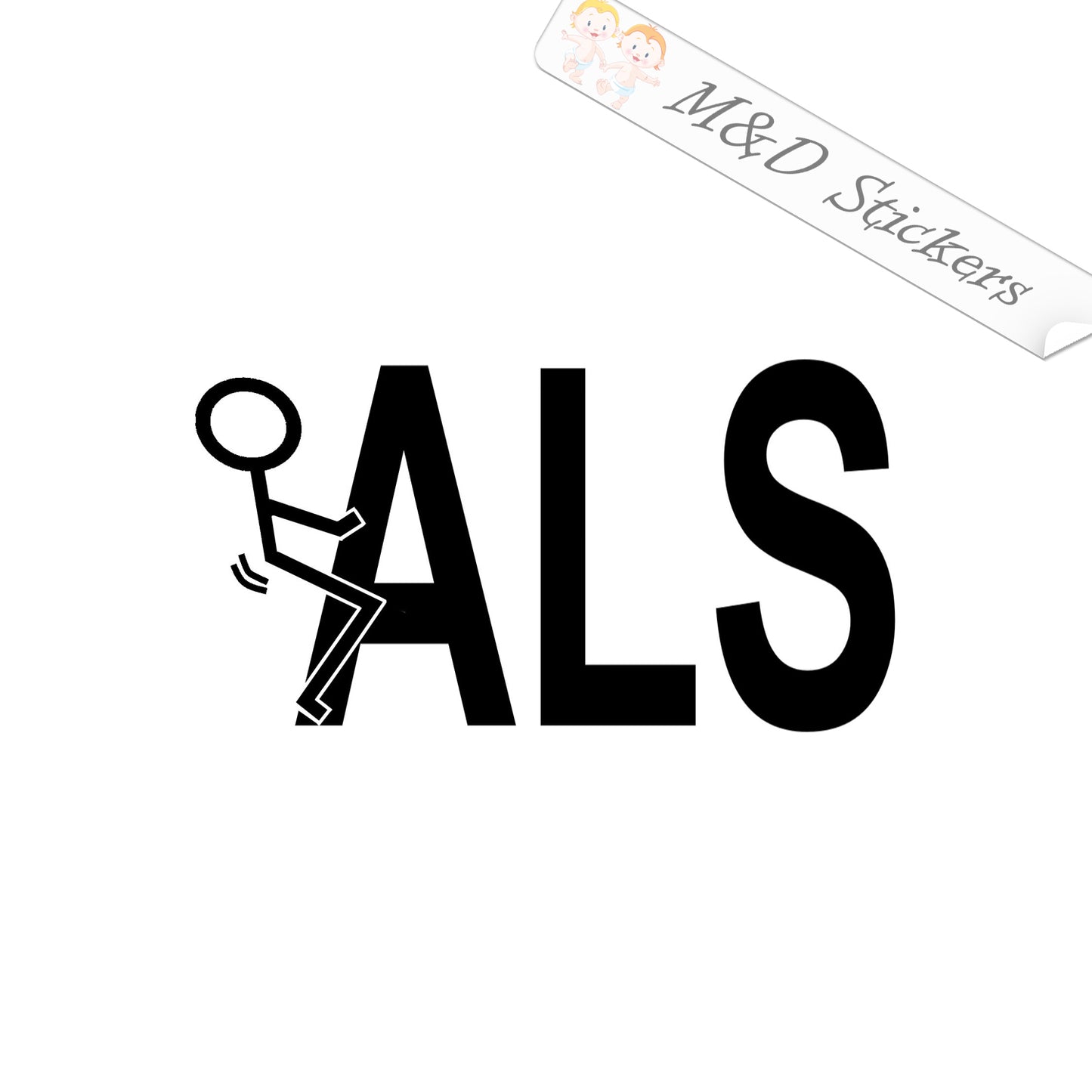 Fuck-ALS Fck ALS F*ck ALS (4.5" - 30") Vinyl Decal in Different colors & size for Cars/Bikes/Windows