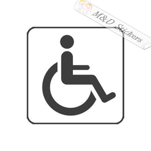 2x Handicapped disabled sign Vinyl Decal Sticker Different colors & size for Cars/Bikes/Windows