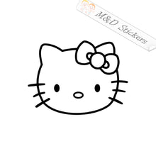 2x Hello Kitty Vinyl Decal Sticker Different colors & size for Cars/Bikes/Windows