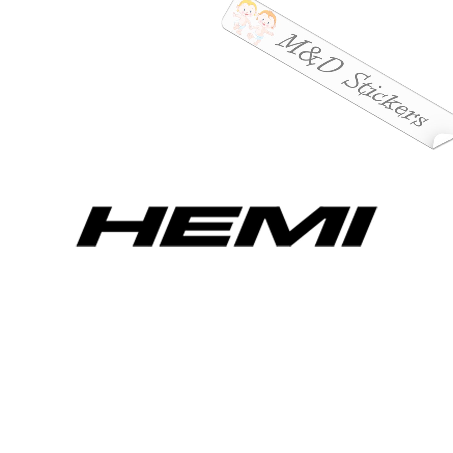 Dodge HEMI script (4.5" - 30") Vinyl Decal in Different colors & size for Cars/Bikes/Windows