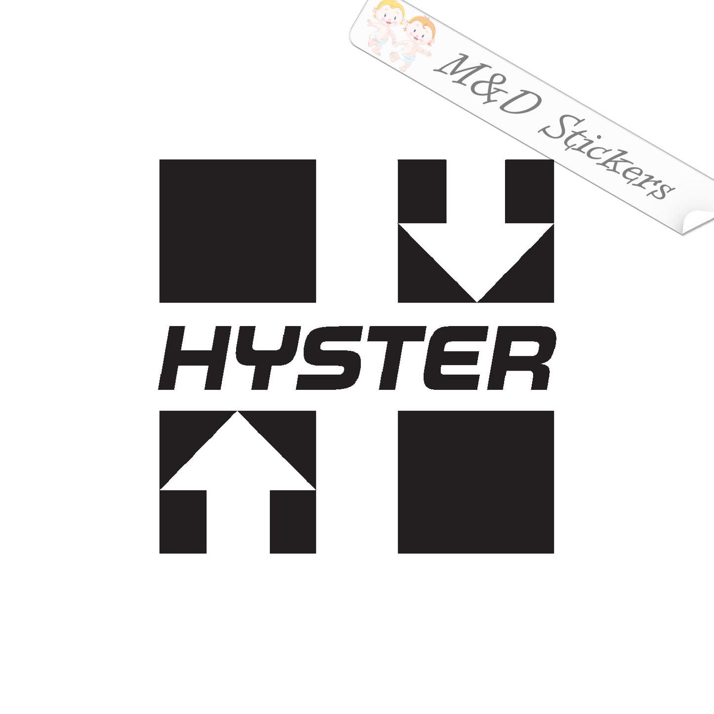 Hyster Construction Logo (4.5" - 30") Vinyl Decal in Different colors & size for Cars/Bikes/Windows