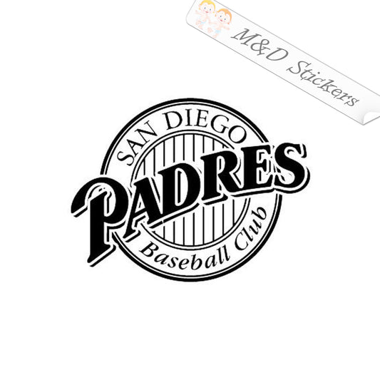 2x San Diego Padres Vinyl Decal Sticker Different colors & size for Cars/Bikes/Windows