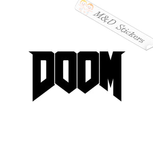 2x Doom logo Vinyl Decal Sticker Different colors & size for Cars/Bikes/Windows