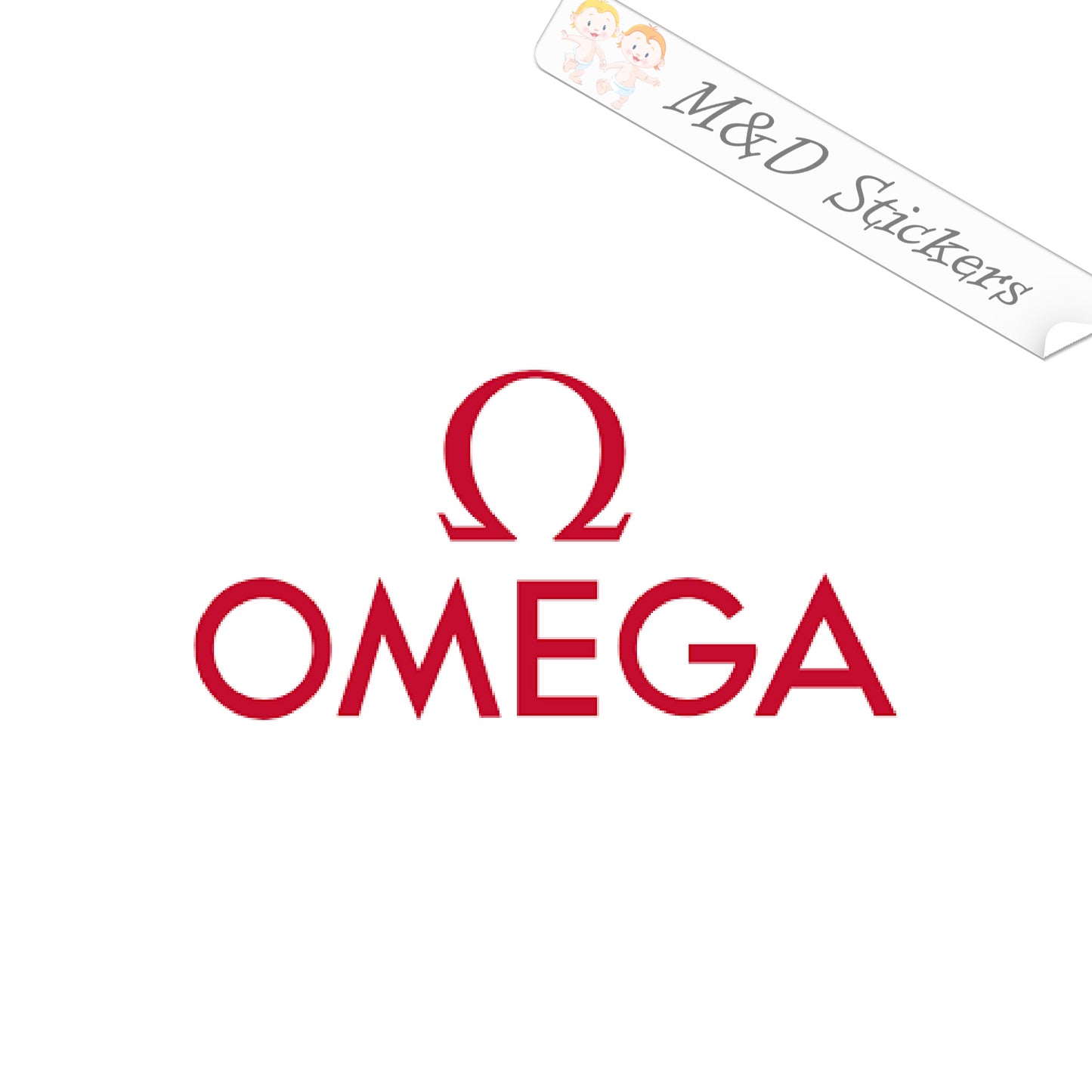 2x Omega Logo Vinyl Decal Sticker Different colors & size for Cars/Bikes/Windows