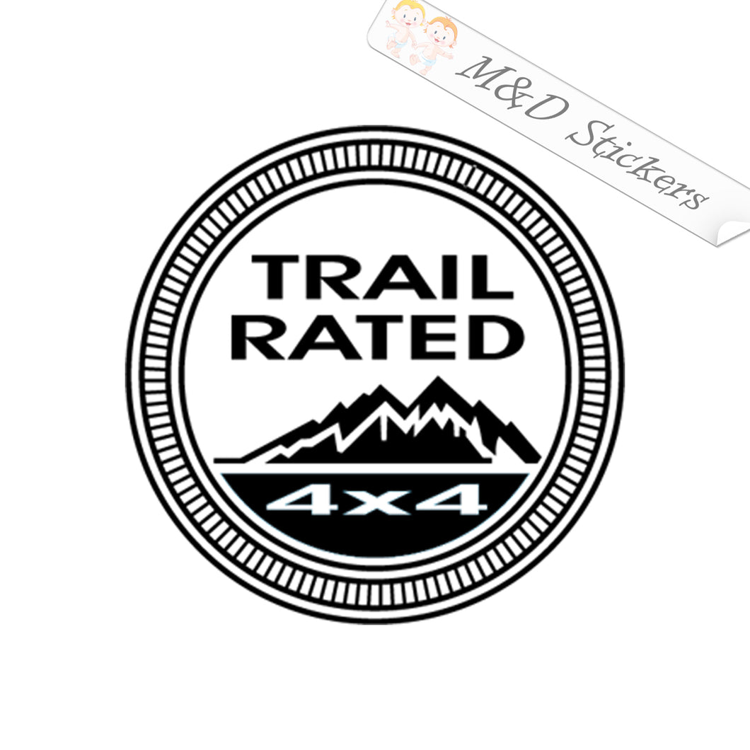 Jeep Trail Rated Emblem (4.5 - 30) Vinyl Decal in Different colors & –  M&D Stickers