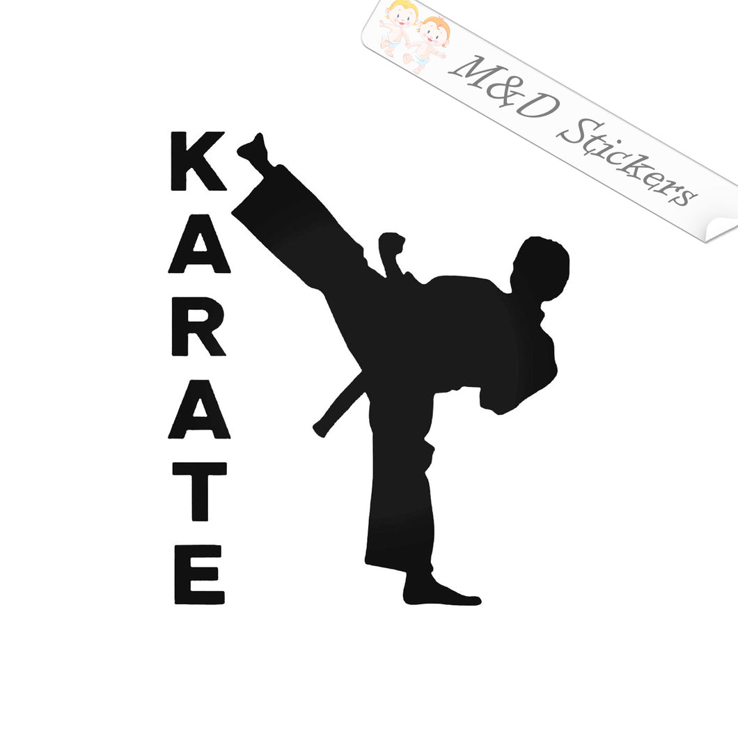 2x Karate Vinyl Decal Sticker Different colors & size for Cars/Bikes/Windows