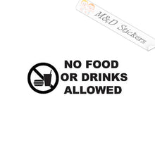 2x No food or drinks sign Vinyl Decal Sticker Different colors & size for Cars/Bikes/Windows