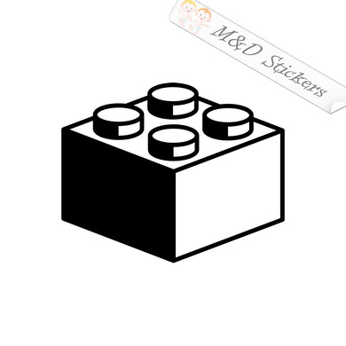 2x Lego brick Vinyl Decal Sticker Different colors & size for Cars/Bikes/Windows