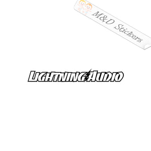 2x Lightning Audio Vinyl Decal Sticker Different colors & size for Cars/Bikes/Windows