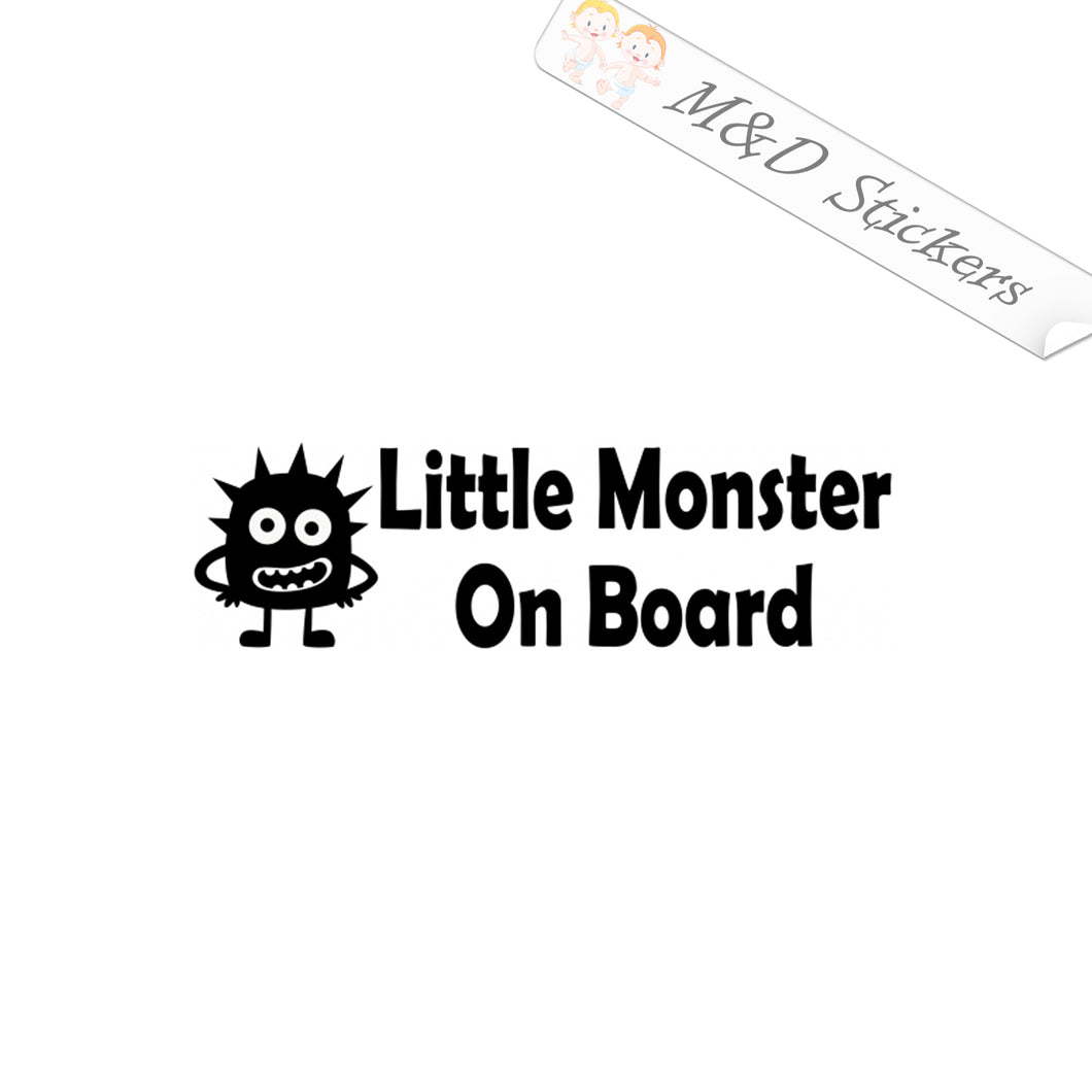 2x Little Monster on Board Vinyl Decal Sticker Different colors & size for Cars/Bikes/Windows