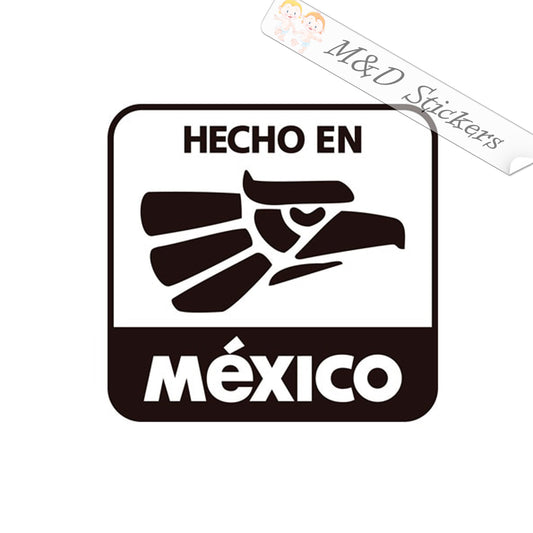 2x Mexican eagle Hecho en Mexico Vinyl Decal Sticker Different colors & size for Cars/Bikes/Windows