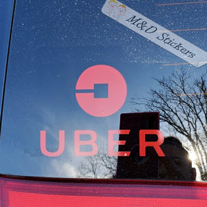 2x Uber Logo Vinyl Decal Sticker Different colors & size for Cars/Bikes/Windows