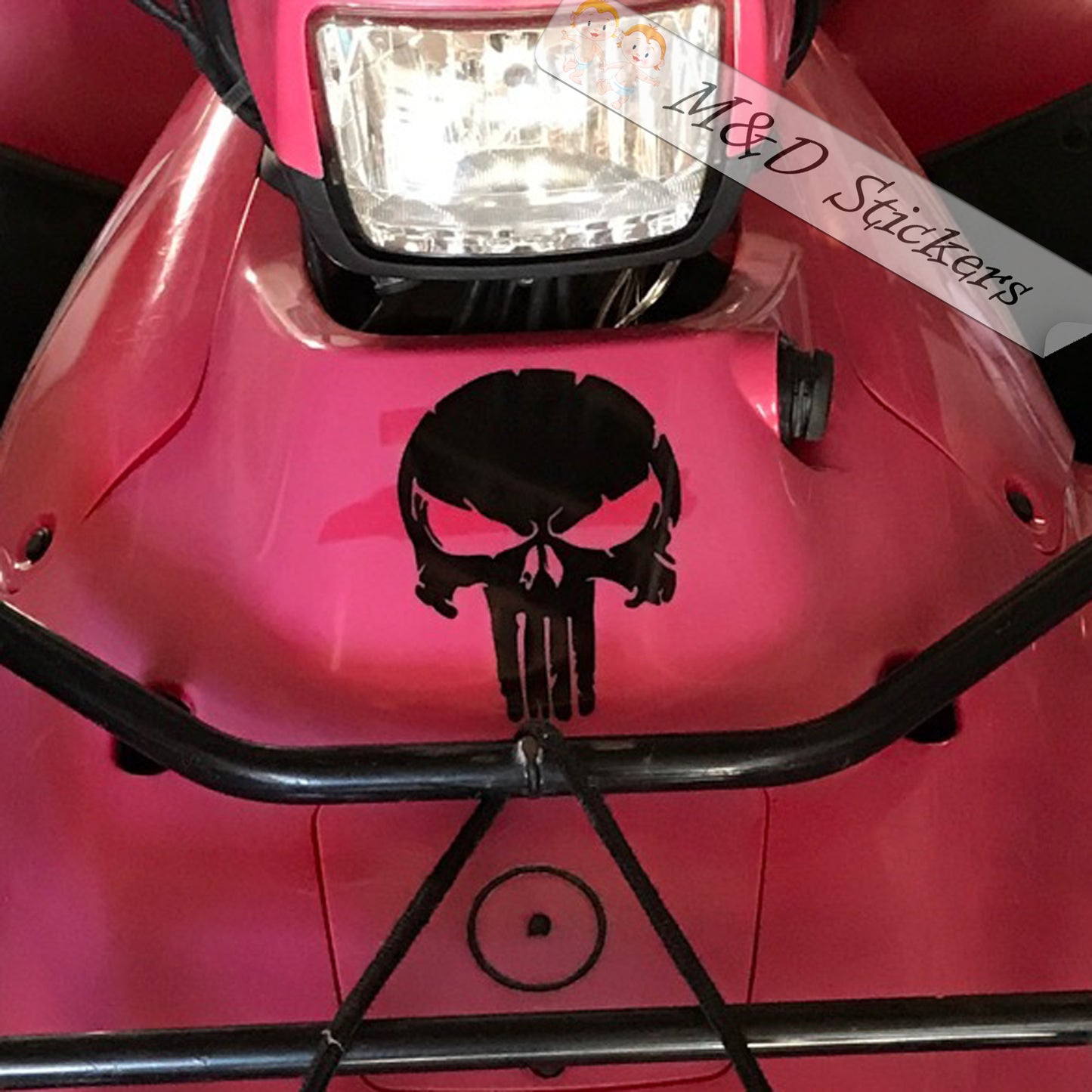 2x Punisher Vinyl Decal Sticker Different colors & size for Cars/Bikes/Windows