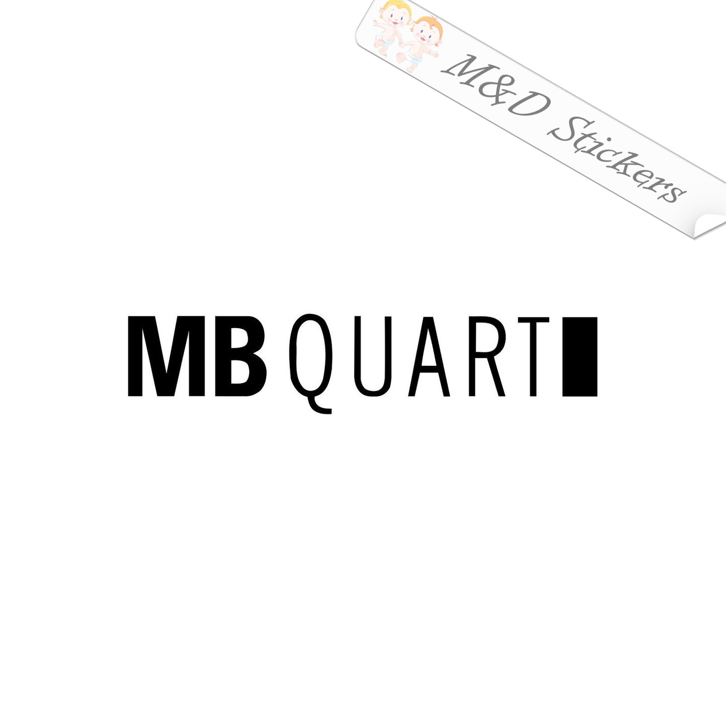 2x MB Quart Vinyl Decal Sticker Different colors & size for Cars/Bikes/Windows