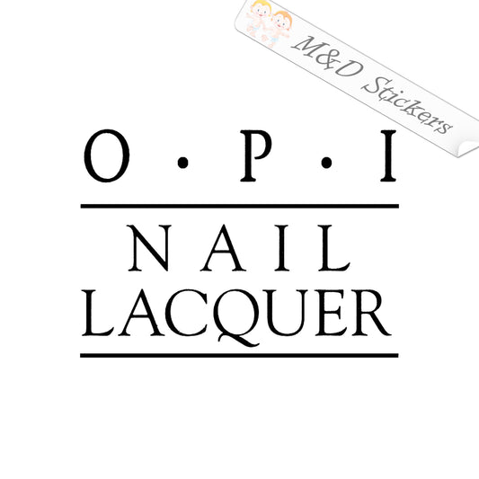 OPI Nail Lacquer Logo (4.5" - 30") Vinyl Decal in Different colors & size for Cars/Bikes/Windows