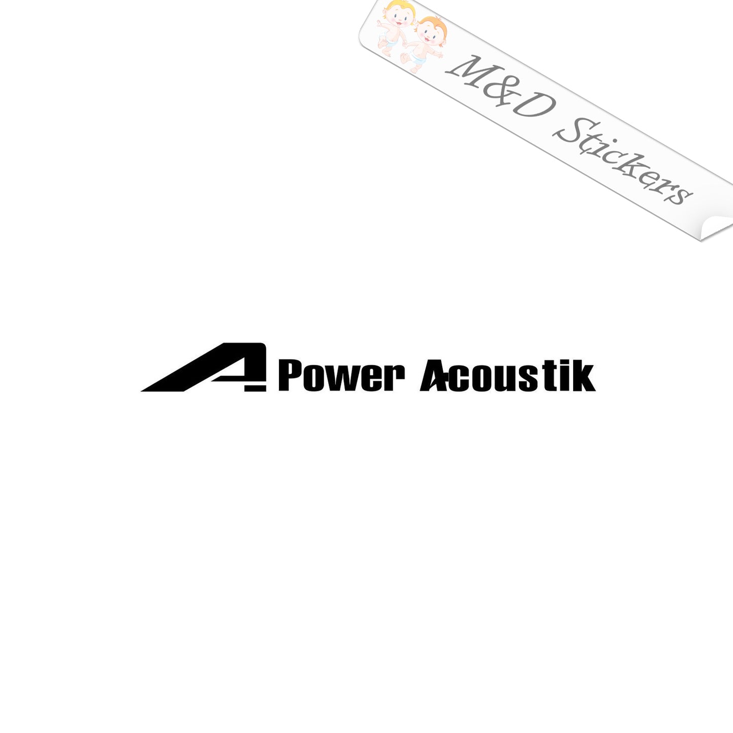 2x Power Acoustik Vinyl Decal Sticker Different colors & size for Cars/Bikes/Windows