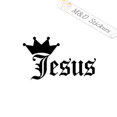 2x Jesus is king Vinyl Decal Sticker Different colors & size for Cars/Bikes/Windows