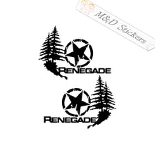Jeep Renegade Mountains (4.5" - 30") Vinyl Decal in Different colors & size for Cars/Bikes/Windows