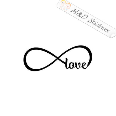 2x Infinite love Vinyl Decal Sticker Different colors & size for Cars/Bikes/Windows