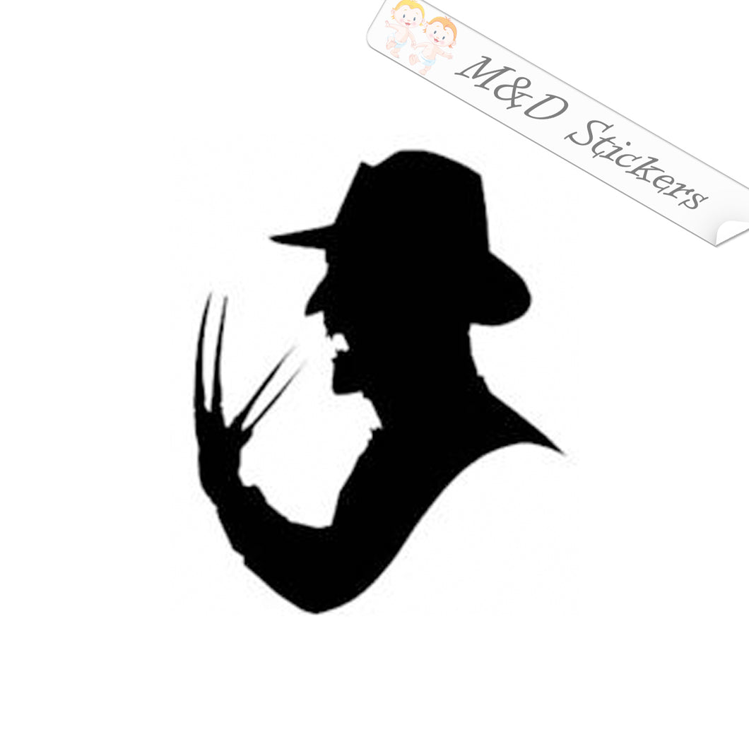 2x Freddy Krueger Vinyl Decal Sticker Different colors & size for Cars/Bikes/Windows