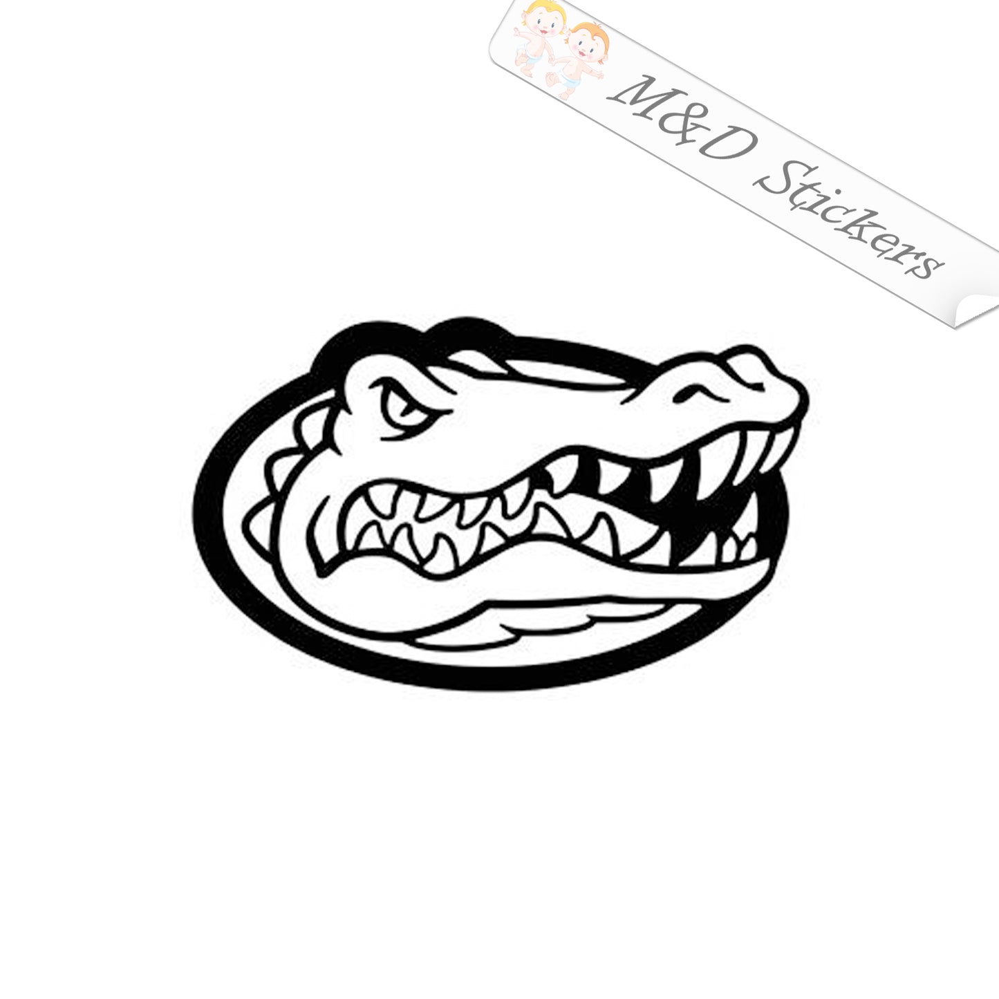2x Florida Gators Logo Vinyl Decal Sticker Different colors & size for Cars/Bikes/Windows