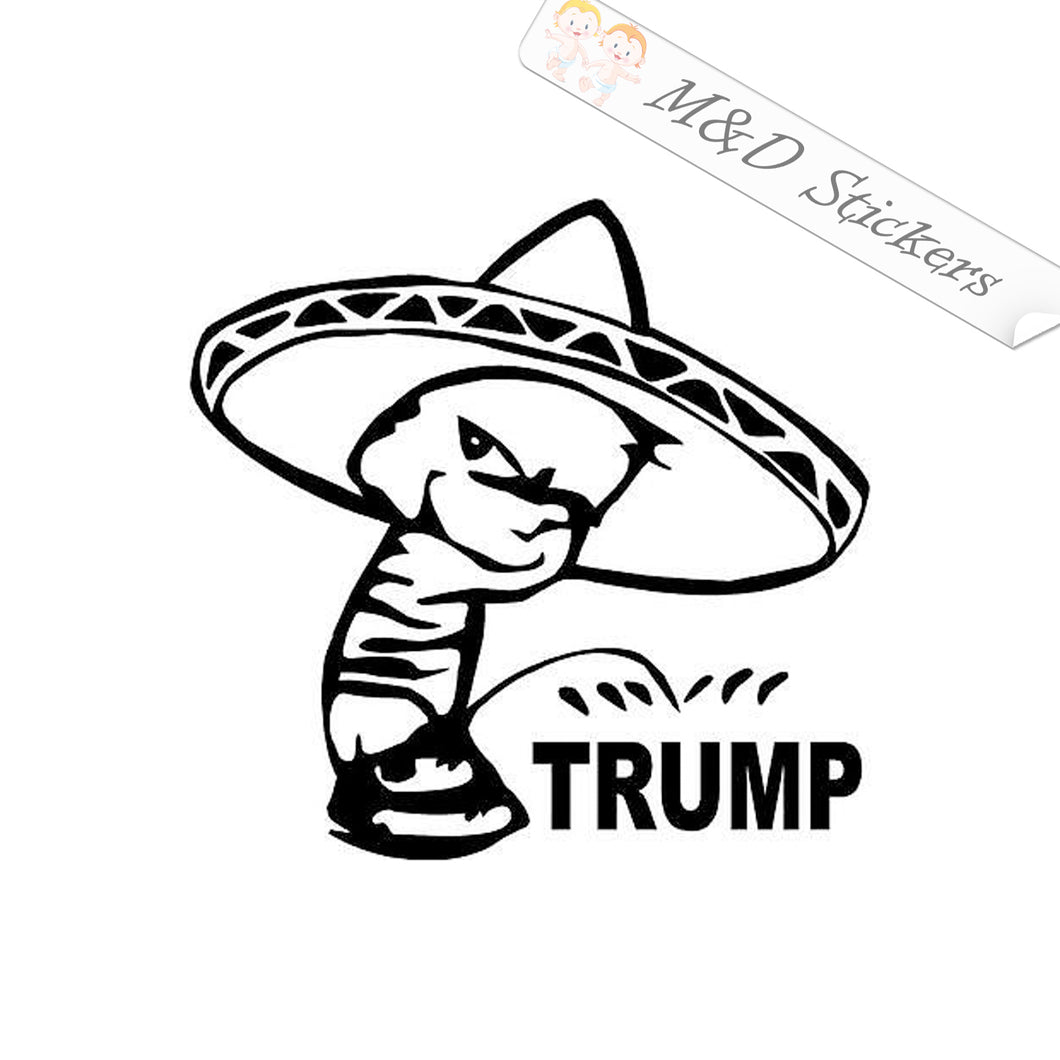 2x Jose Peeing on trump Vinyl Decal Sticker Different colors & size for Cars/Bikes/Windows