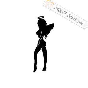 2x Sexy angel lady Vinyl Decal Sticker Different colors & size for Cars/Bikes/Windows