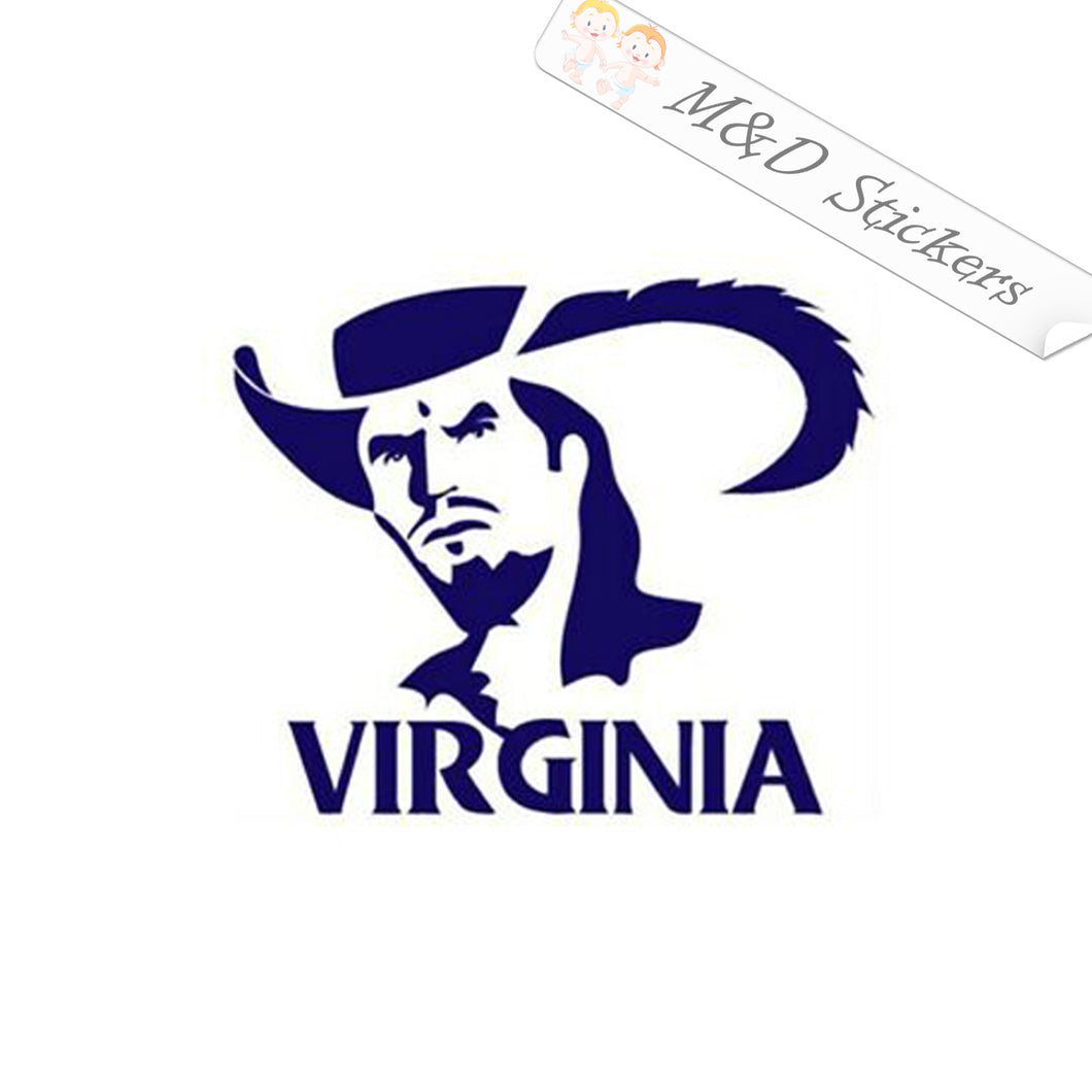2x Virginia Cavaliers UVA Logo Vinyl Decal Sticker Different colors & size for Cars/Bikes/Windows
