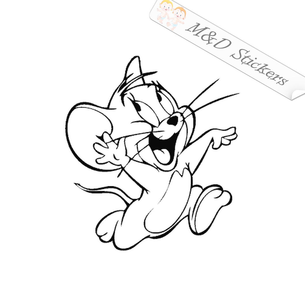 2x Jerry from Tom and Jerry Vinyl Decal Sticker Different colors & size for Cars/Bikes/Windows