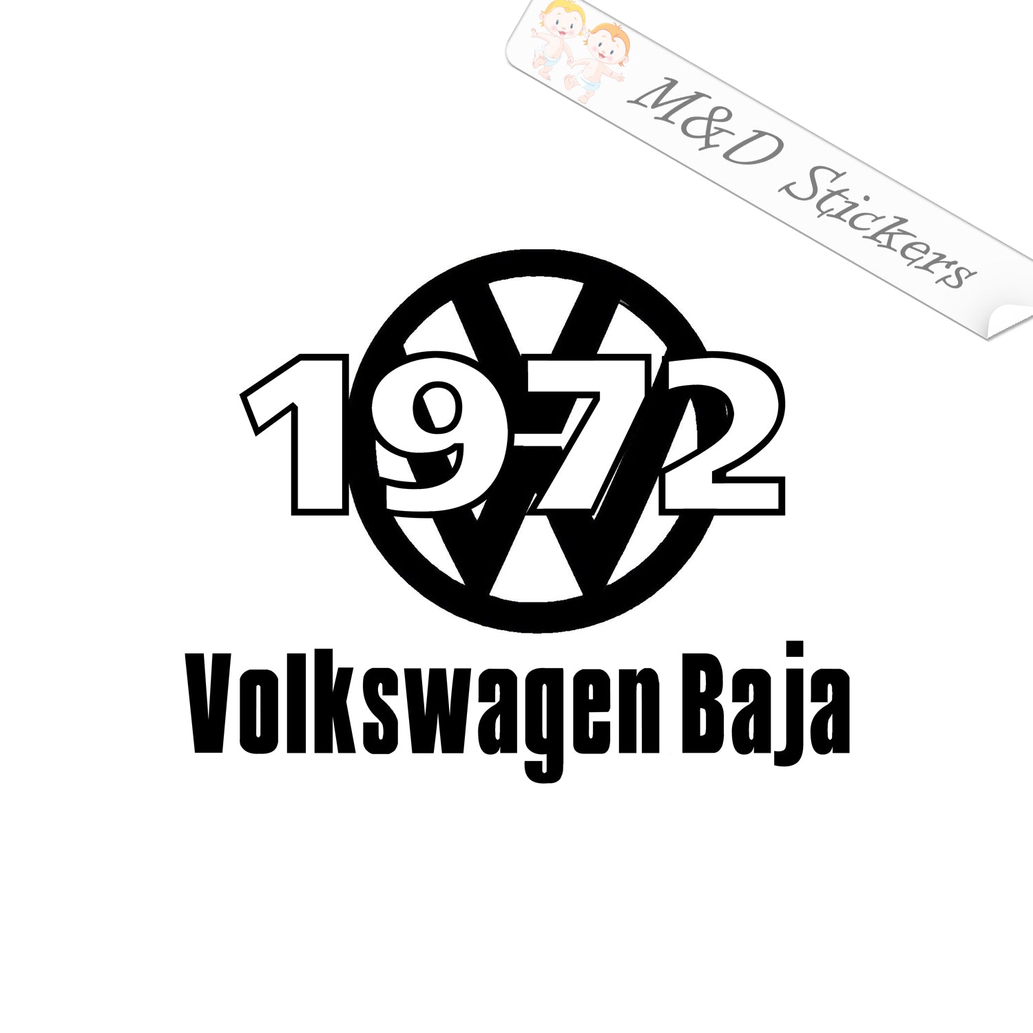 2x Volkswagen Logo Vinyl Decal Sticker Different colors & size for Car –  M&D Stickers