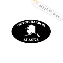 2x Dutch Harbor Alaska State Oval Euro Bumper Vinyl Decal Sticker Different colors & size for Cars/Bikes/Windows