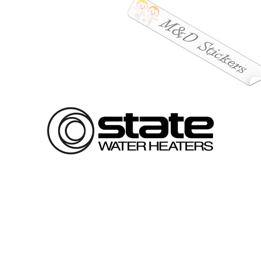 2x State water heaters Logo Vinyl Decal Sticker Different colors & size for Cars/Bikes/Windows
