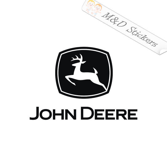 2x John Deere Logo Vinyl Decal Sticker Different colors & size for Cars/Bikes/Windows