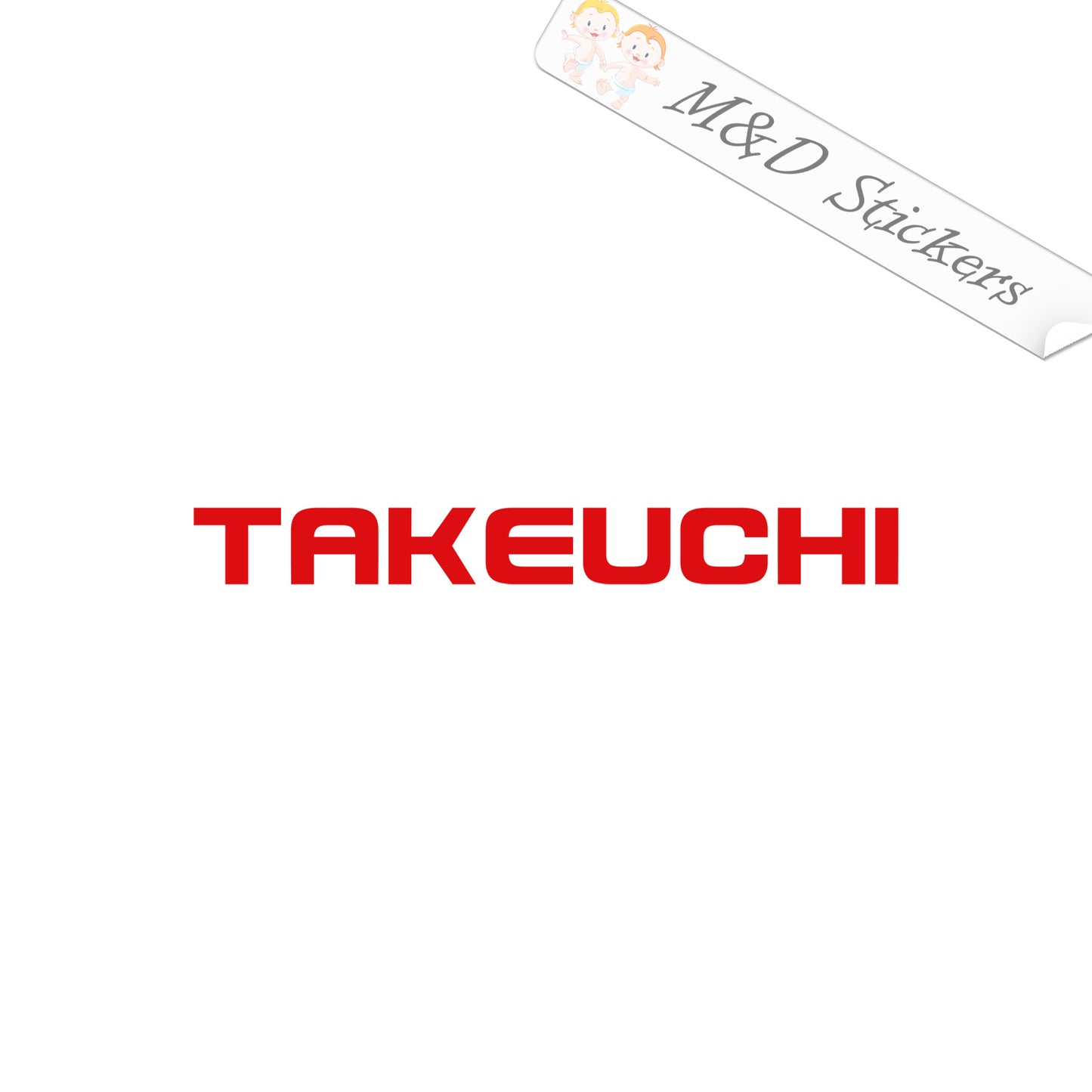 2x Takeuchi Logo Vinyl Decal Sticker Different colors & size for Cars/Bikes/Windows