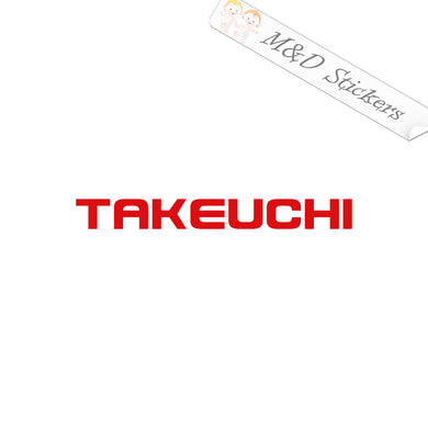 2x Takeuchi Logo Vinyl Decal Sticker Different colors & size for Cars/Bikes/Windows